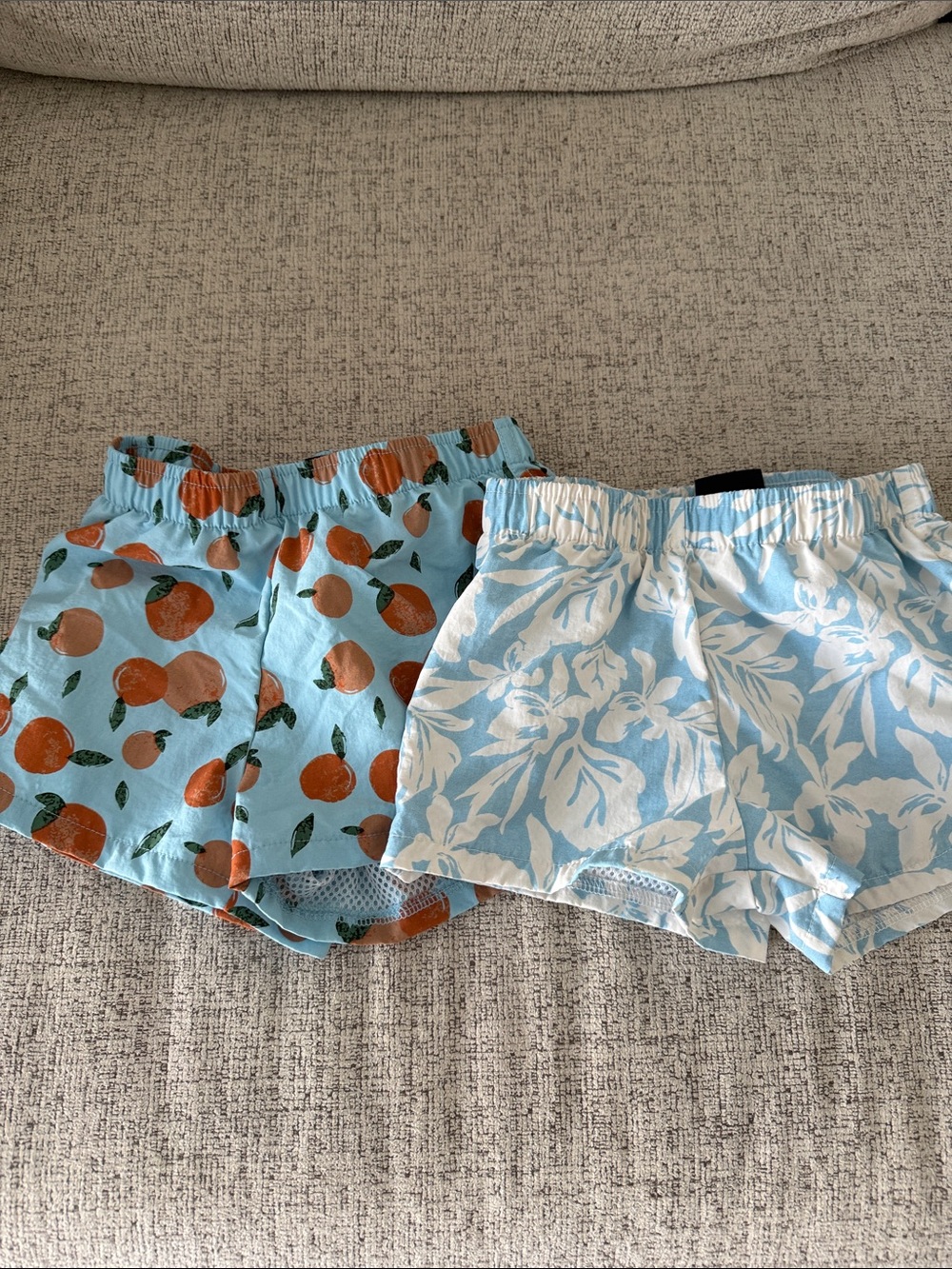Kids Light Blue Printed SWIM Shorts - 2-Pack